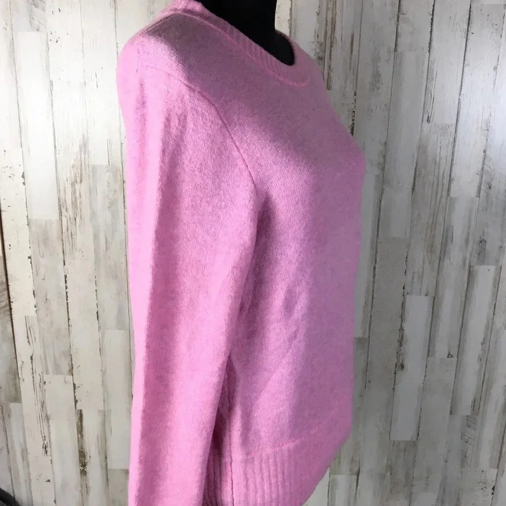 J. Crew Crewneck Sweater Supersoft Yarn Pink Top
